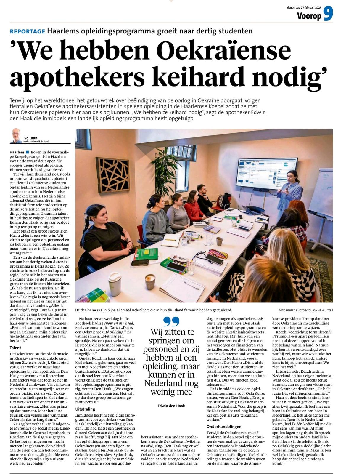 Haarlems Dagblad, 26 februari 2025
